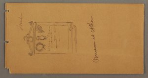 Tekening, Studies van Objecten uit het Athene Museum door Frederic Edwin Church